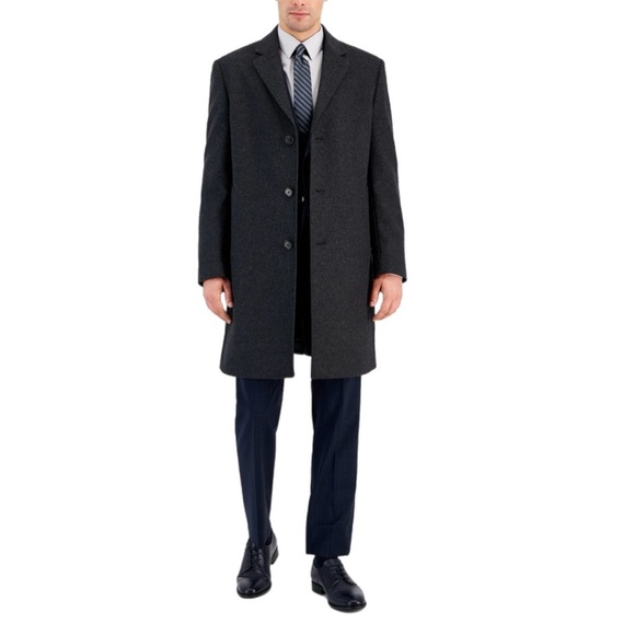 Michael Kors Wool Blend Men’s Coat Grey Charcoal Size 40S - Picture 1 of 13